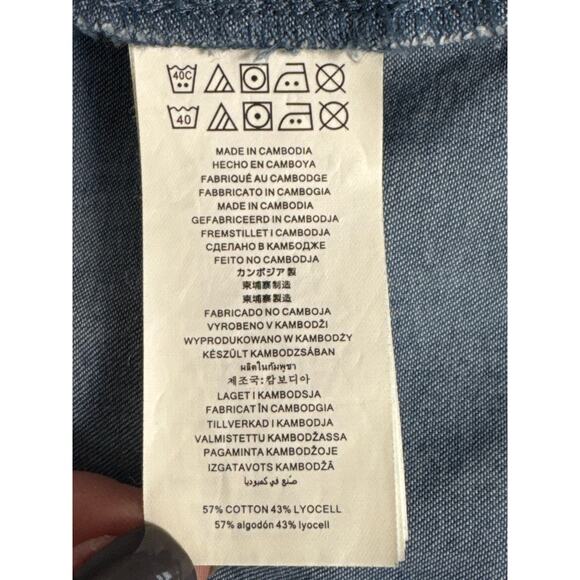 MICHAEL Michael Kors Women's Button Front Shirtdress Light Cadet Wash Size M - Picture 7 of 12